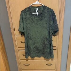 Lululemon Army Green Splattered Oversize Top